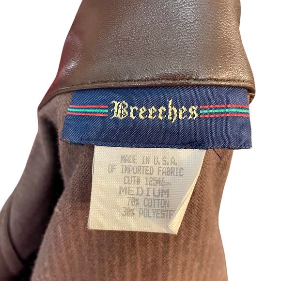 Vintage 90s Breeches Brown Corduroy Button-Up Jacket Sz Medium Boxy Casual - Picture 6 of 10